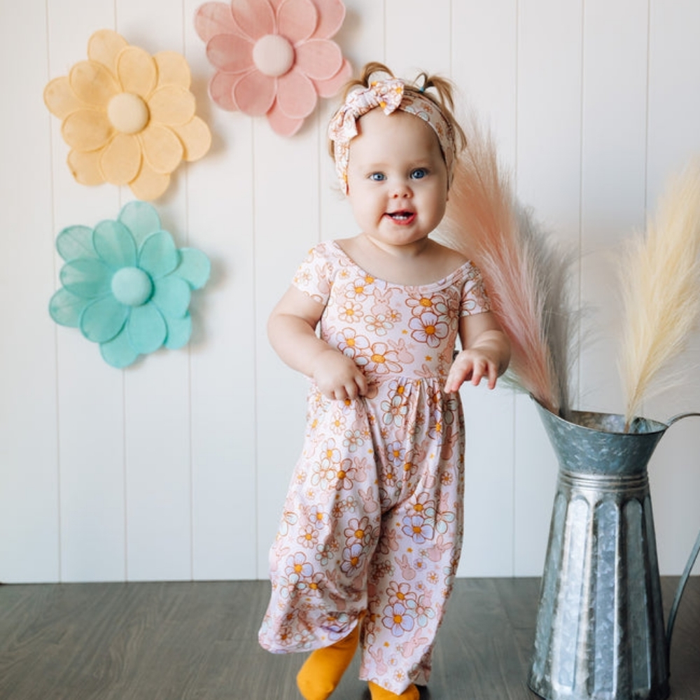 Dream Big Little Co Bunny Bloomzz Bamboo Dream Romper